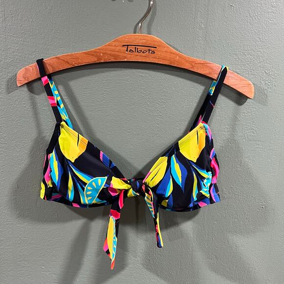 Tabitha Brown Target Designer Tropical Print Bikini Top Size M - Picture 1 of 4